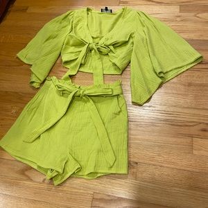 Lulus Green Two Piece Set